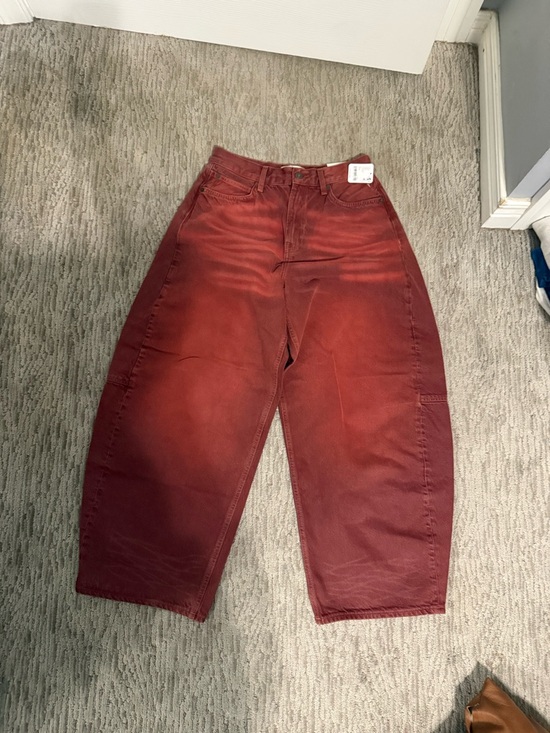 We The Free Denim - We The Free Rust Red Arc Jean barrel Jean (nwt)